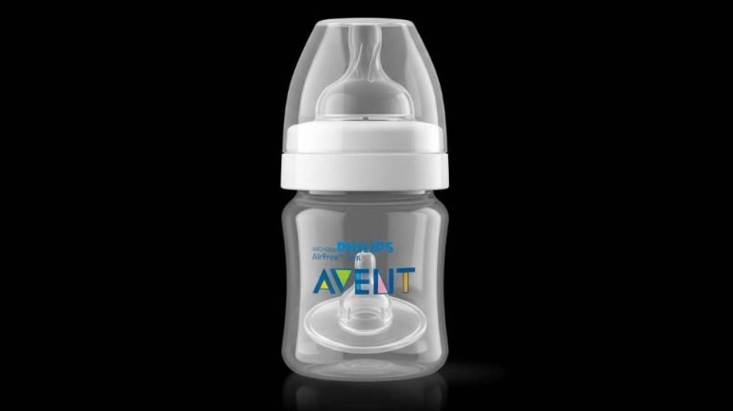 Philips Avent anti-colic baby bottle featuring AirFree vent technology for reduced gas in newborns