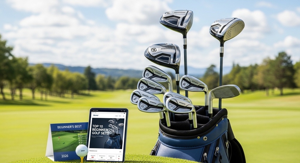 Complete starter golf clubs set with driver irons and putter