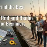 Beginner using an affordable fishing rod combo while casting from a lake shore