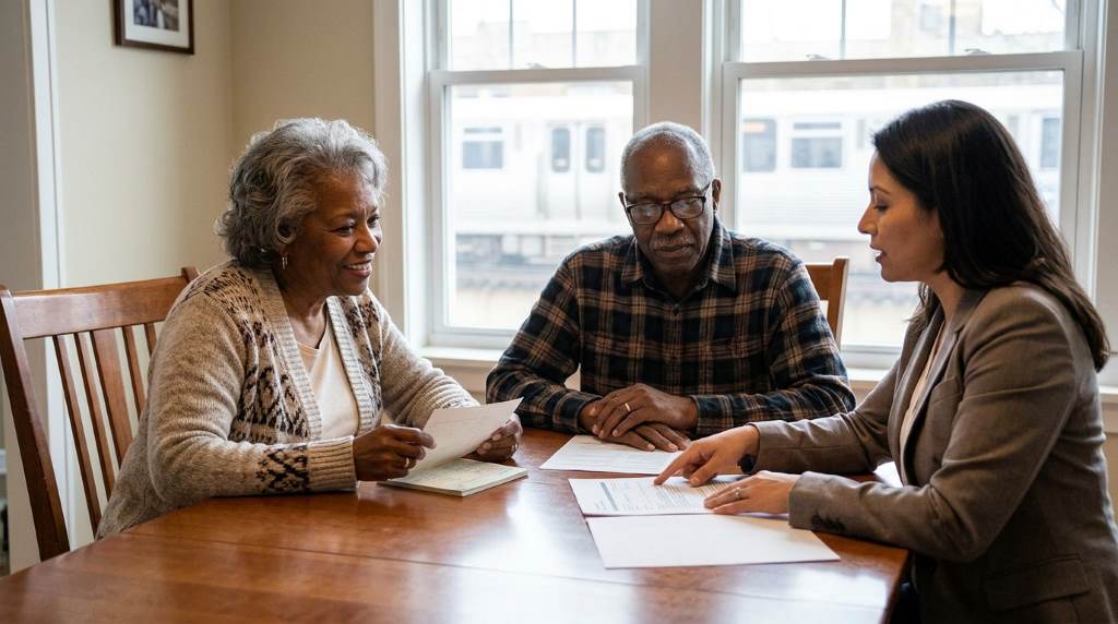 Multi generational family in Chicago learning financial literacy and long term wealth preservation techniques