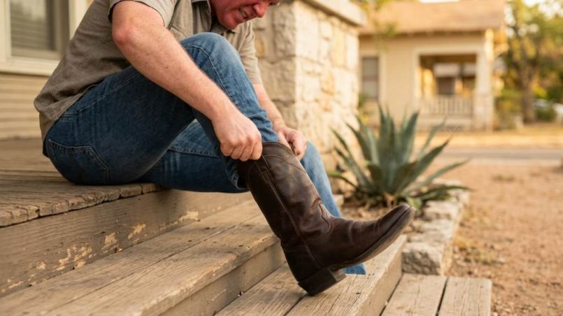 Safely stretching tight leather boots at home